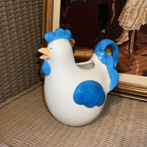 64ounce ceramic rooster / chicken pitcher